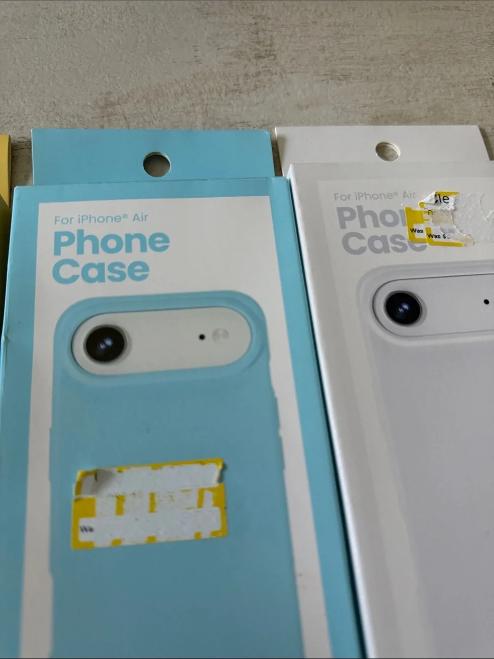 Lot of 3 Phone Cases for iPhone Air - Yellow, Blue, White